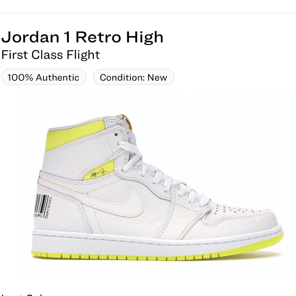 NWT NIKE Air Jordan 1 Class Flight Collectible 8.5 - Picture 1 of 8